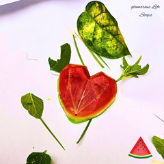 Watermelon 3D Diamond Heart Soap