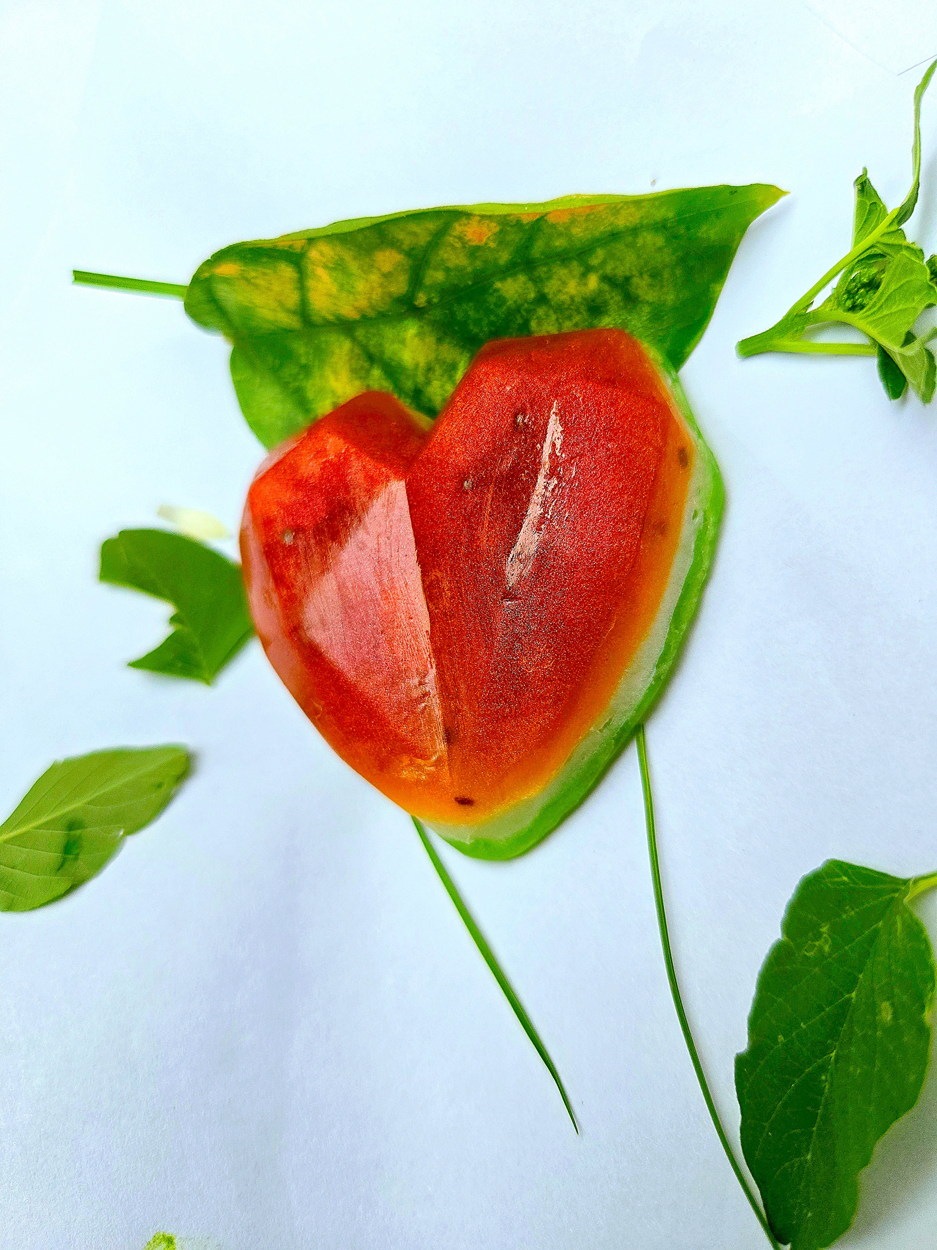 Watermelon 3D Diamond Heart Soap