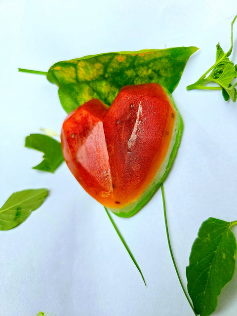 Watermelon 3D Diamond Heart Soap